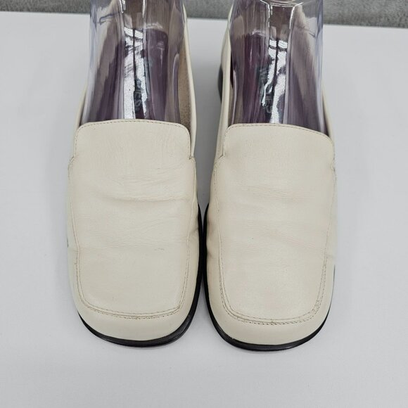 Westies Delbert Loafers 7.5 M Ivory Cream Leather Slip On Retro 90s Y2K Quality - Picture 5 of 15